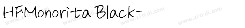 HFMonorita Black字体转换